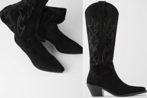 Botas negras altas cowboy