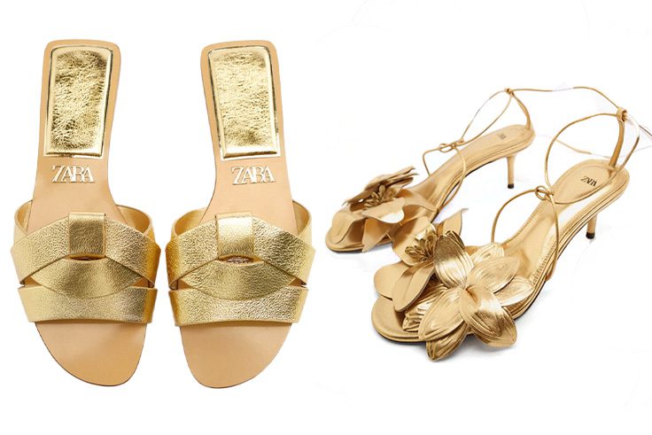 Sandalias doradas
