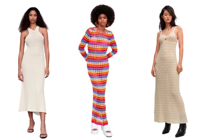 vestidos de crochet de mango