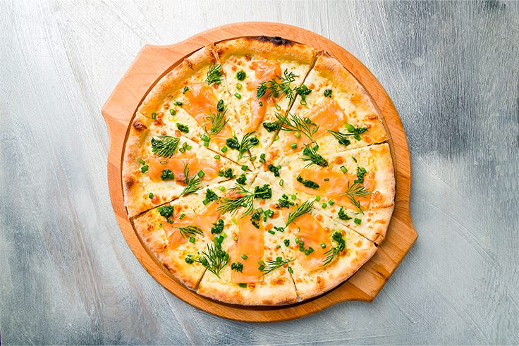 pizza con salmon