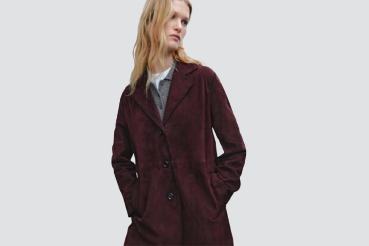 abrigo-largo-frio-mujer abrigo largo lana color granate mujer